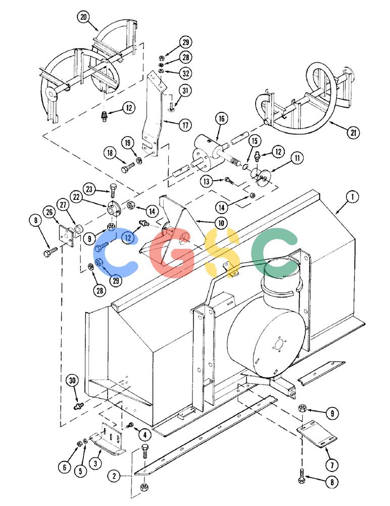 凯斯零件查询(56FTS) - CASE SNOW THROWER (1/86-12/92) (30) - AUGER HOUSING Case Agriculture