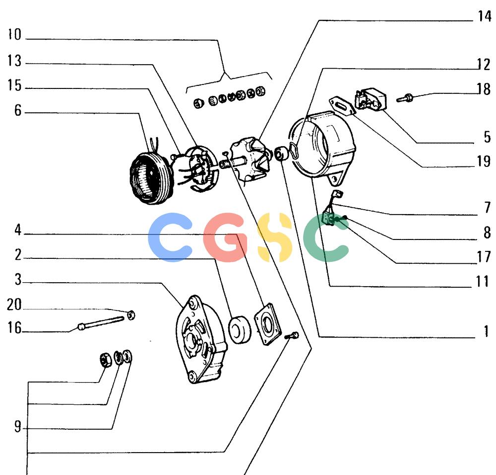 纽荷兰零件查询(FD14E) - CRAWLER DOZER (90.1080[002]) - ALTERNATOR New Holland Constructuion