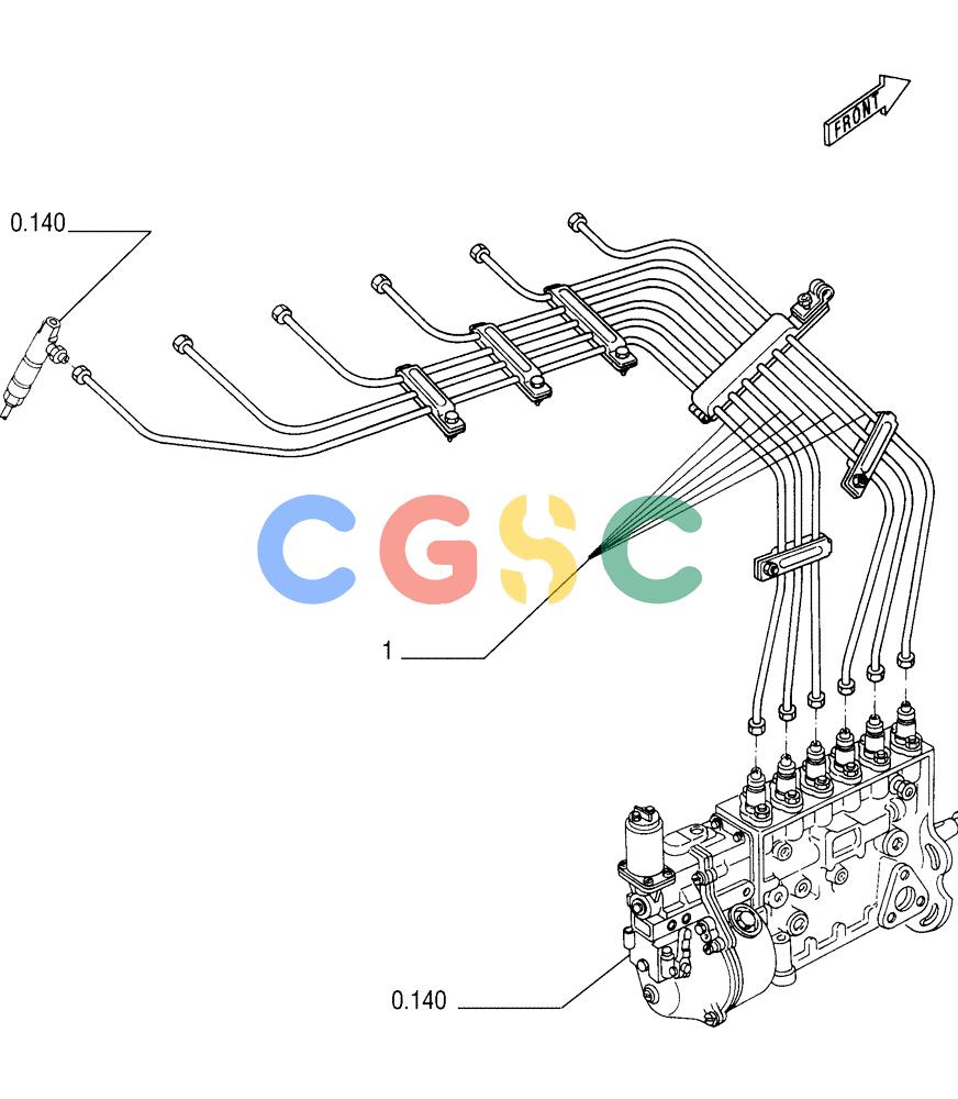 纽荷兰零件查询(FD255) - CRAWLER DOZER (N.A. VERSION) (7/95-) (0.202[01]) - PIPING - INJECTION PUMP New Holland Constructuion
