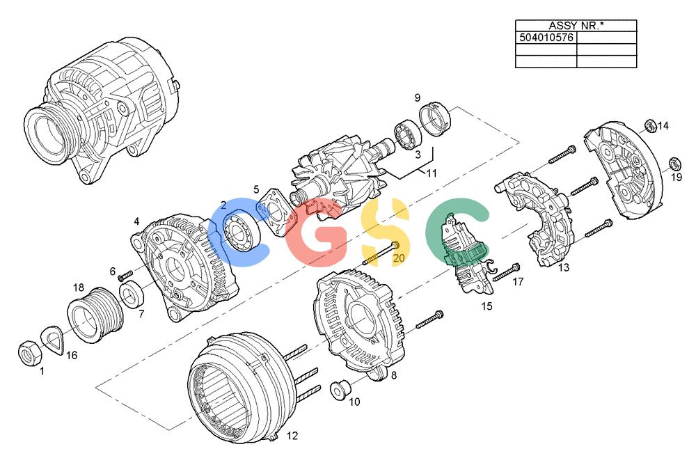 神钢零件查询(F4GE9484D J601) - ENGINE - 5801370290 - 84301930.. (1/07-12/07) (4030.056) - GENERATOR (COMPONENTS) Kobelco