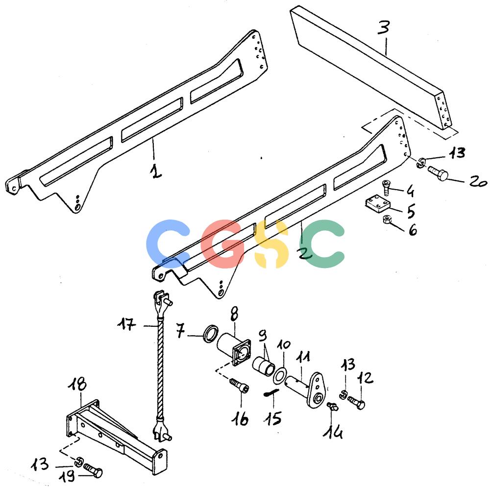 纽荷兰零件查询(AD300) - ARTICULATED DUMP TRUCK (1/01-) (9.653/2A[02]) - ACCESSORIES - SCISSOR REAR GATE New Holland Constructuion
