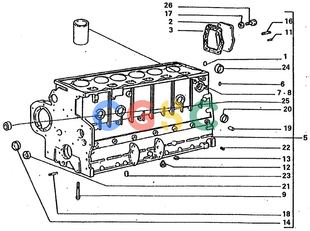 纽荷兰零件查询(65B) - MOTORGRADERS (A1.01[002]) - CYLINDER BLOCK New Holland Constructuion