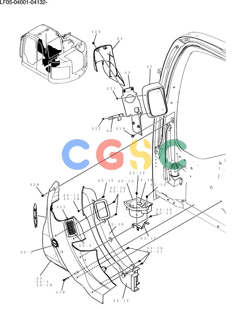 纽荷兰零件查询(E80BMSR) - CRAWLER EXCAVATOR ASN LF05-04001 - (N8TA18060) (260-17[1]) - PANEL ASSY, INSTRUMENT New Holland Constructuion