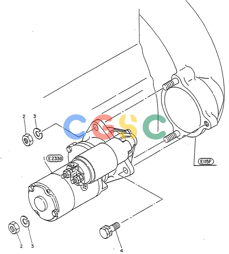 神钢零件查询(FD6(T)14) - NISSAN DIESEL ENGINE ASN 050001 - LK400 & LK500A (1/06-12/06) (07-003) - MOTOR STARTING (FITTING PARTS) Kobelco