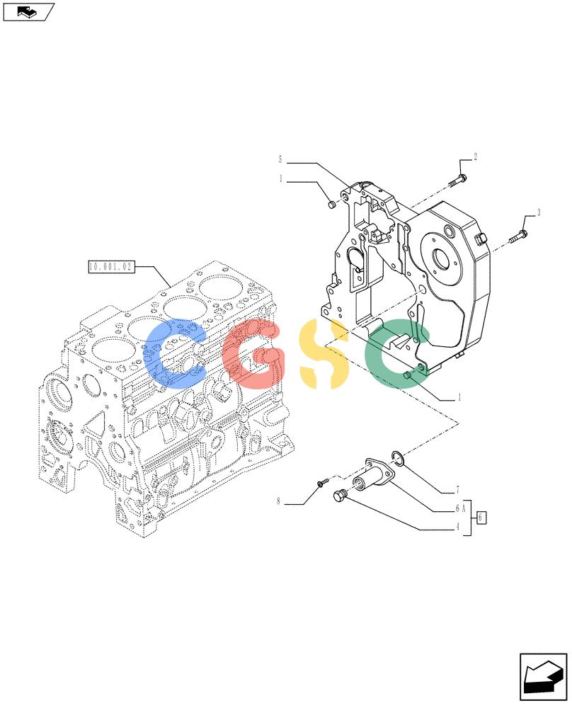 神钢零件查询(F4GE9484C J601) - ENGINE 504203229 - 84513501 (1/14-) (10.106.03) - CRANKCASE COVERS (2853670) Kobelco