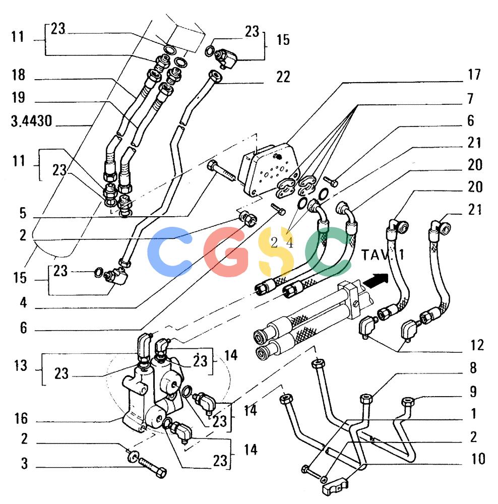 纽荷兰零件查询(FD14E) - CRAWLER DOZER (3.4400[002]) - LIFT CYLINDERS PIPING New Holland Constructuion
