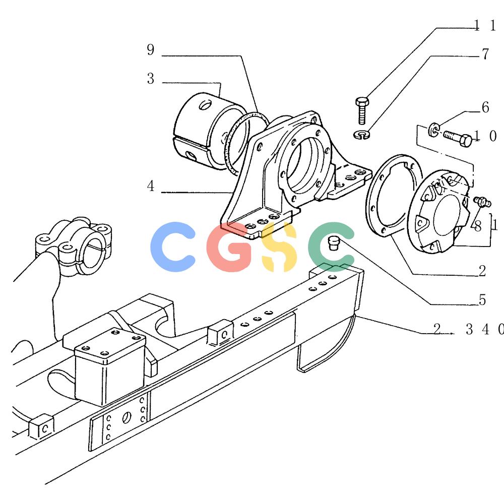 纽荷兰零件查询(FD145) - CRAWLER DOZER (N.A. VERSION) (10/98-) (1.277[03]) - REAR TRANSMISSION - SUPPORT New Holland Constructuion
