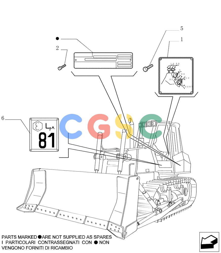 纽荷兰零件查询(DC150.B) - CRAWLER DOZER TIER 2 (3/03-) (9.653[32]) - ROPS CAB - DECAL - OPTIONAL CODE 784110171 New Holland Constructuion