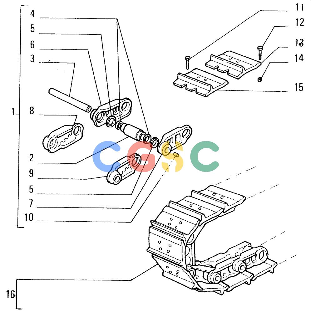 纽荷兰零件查询(FD14E) - CRAWLER DOZER (92.3470[001]) - SALT TRACK CHAIN New Holland Constructuion