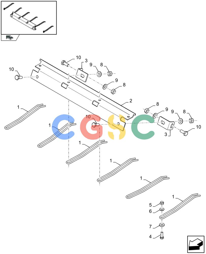 凯斯零件查询(LB433S) - BIG RECTANGULAR BALER (9/08-12/12) (15.10[01]) - NEEDLES - CLEANING KIT Case Agriculture