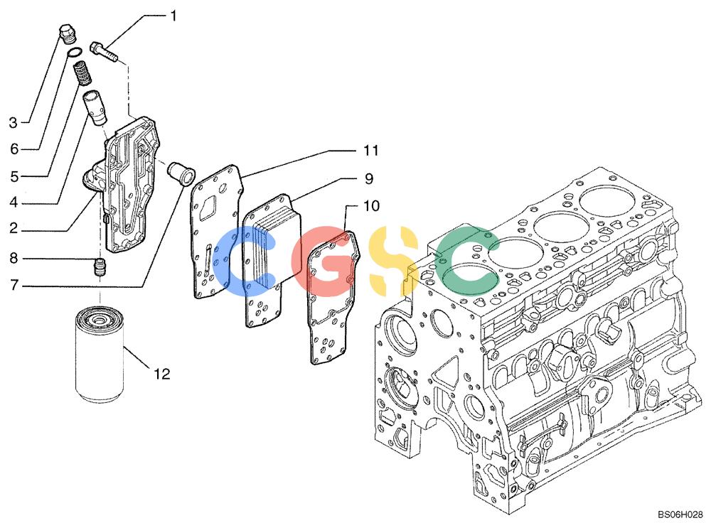 纽荷兰零件查询(D85) - CRAWLER DOZER - NA (1/06-) (02-34) - OIL FILTER AND COOLER New Holland Constructuion