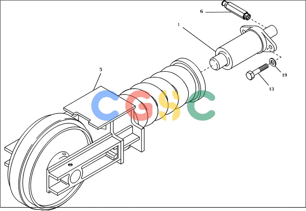 纽荷兰零件查询(EC450) - CRAWLER EXCAVATOR (SN: 750001-UP) (11/99-) (06.190[001]) - TENSIONING DEVICE (S/N 750001-750005) New Holland Constructuion
