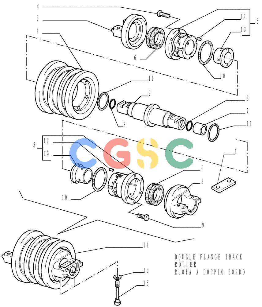 纽荷兰零件查询(DC150LT) - CRAWLER DOZER (6/00-) (2.345[02]) - TRACK ROLLERS New Holland Constructuion