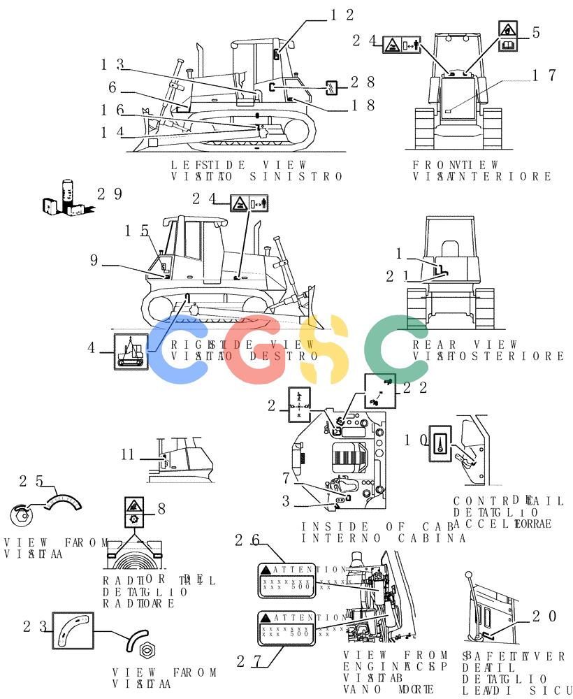 纽荷兰零件查询(DC150LT) - CRAWLER DOZER (6/00-) (6.780[04]) - DECALS - (FRENCH) New Holland Constructuion