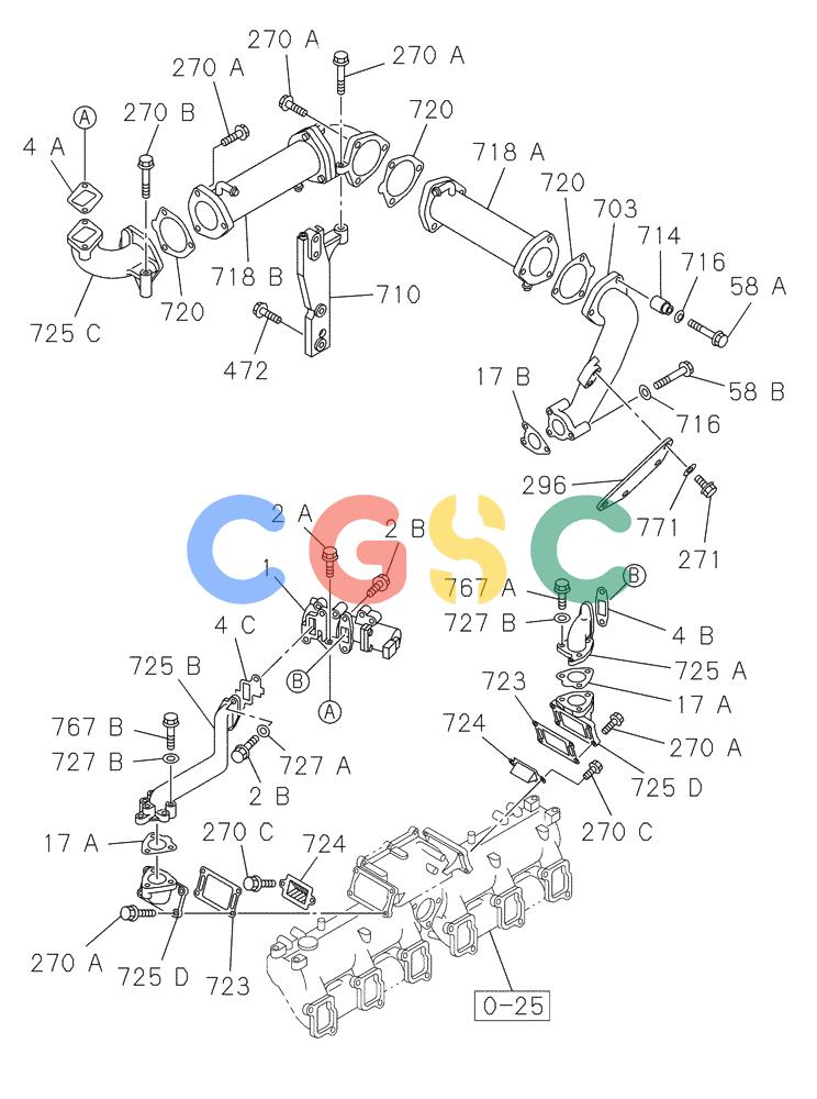 纽荷兰零件查询(E805) - CRAWLER EXCAVATOR TIER 3 (7/06-) (02-057-01[01]) - EXHAUST GAS RECIRCULATION SYSTEM New Holland Constructuion