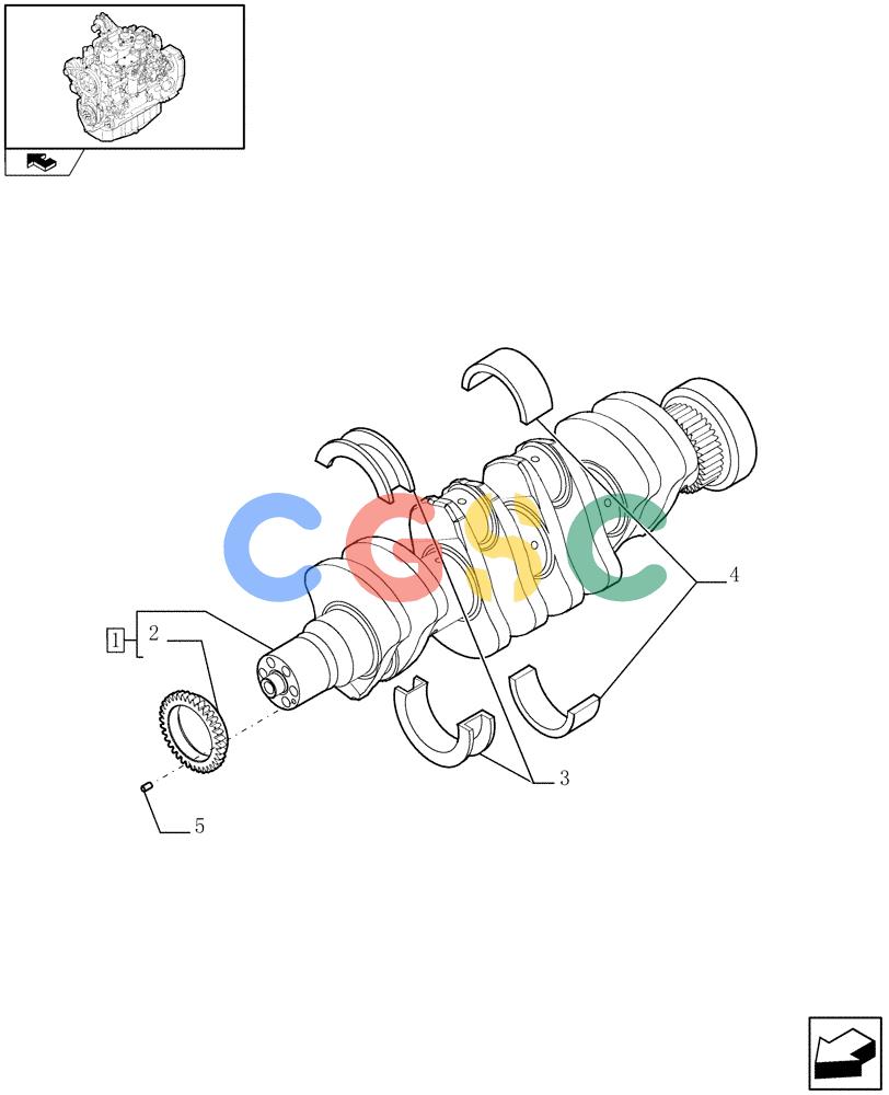 神钢零件查询(F4GE9484K J601) - ENGINE - 504103830-920019897 (1/13-) (0.08.0) - CRANKSHAFT (504048335) Kobelco