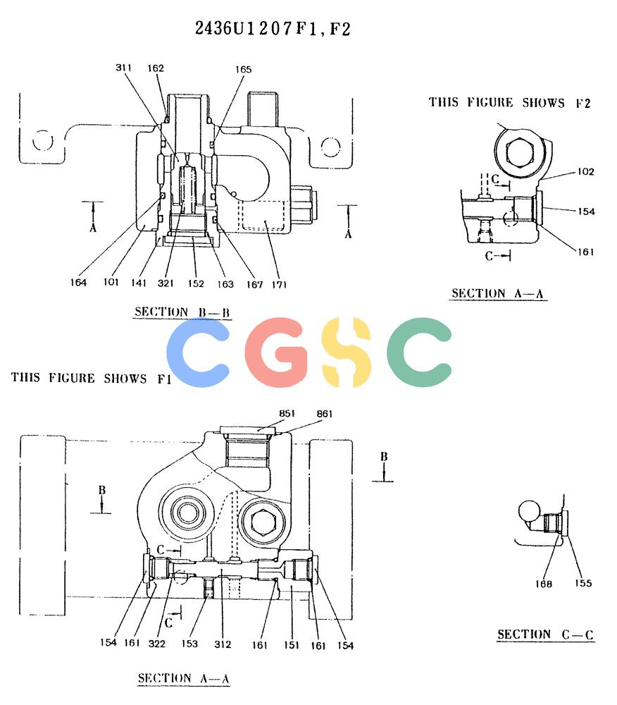 神钢零件查询(K907LC) - MARK II EXCAVATOR ASN YQ0565 (GLOBAL) (1/87-12/03) (11-024) - VALVE ASSY Kobelco