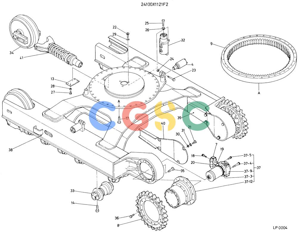 神钢零件查询(K905) - EXCAVATOR BTW LP0004 - LP0554 (1/82-12/03) (02-001) - INSTAL, LOW Kobelco