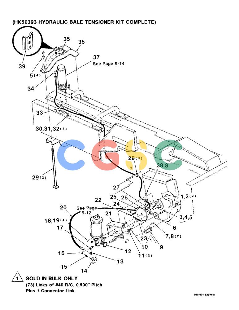 凯斯零件查询(8530) - CASE IH RECTANGULAR BALER (1/88-12/99) (9-10) - HYDRAULIC BALE TENSIONER KIT, (HK50393 HYDRAULIC BALE TENSIONER KIT COMPLETE) Case Agriculture