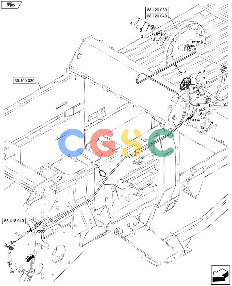 凯斯零件查询(LB434S) - BALER (9/12-) (55.629.010) - ELECTRONIC BALE LENGTH ADJUSTMENT Case Agriculture