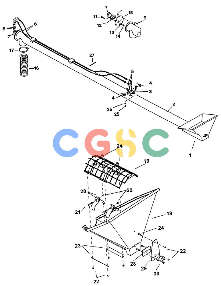 凯斯零件查询(2400) - CONCORD AIR SYSTEM (1/96-12/99) (E48) - ASSY - AUGER: 7" - DISCONTINUED Case Agriculture