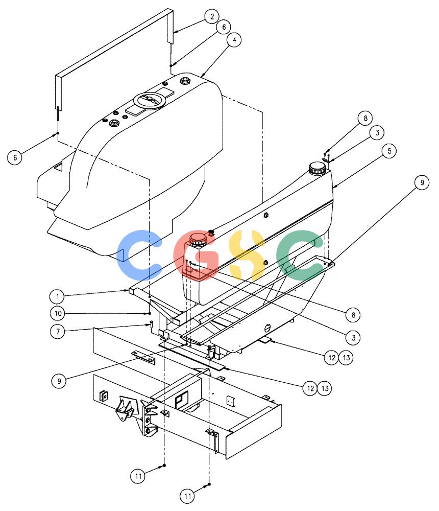 凯斯零件查询(438) - FLEX-AIR APPLICATOR - 2003 (3/03-10/03) (11-019) - TANKS AND CRADLES GROUP, 60’ & 70’ Case Agriculture
