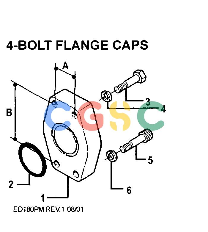 神钢零件查询(ED180) - BLADE RUNNER EXCAVATOR/DOZER ASN YLU0001 (1/99-12/01) (00-007) - HYDRAULIC SERVICE COMPONENTS--4-BOLT FLANGE CAPS Kobelco