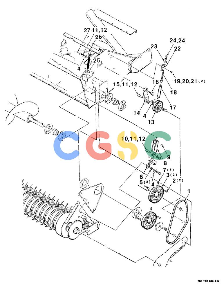 凯斯零件查询(8530) - CASE IH RECTANGULAR BALER (1/88-12/99) (2-28) - PICKUP DRIVE & SUSPENSION ASSEMBLY (CONTINUED) Case Agriculture