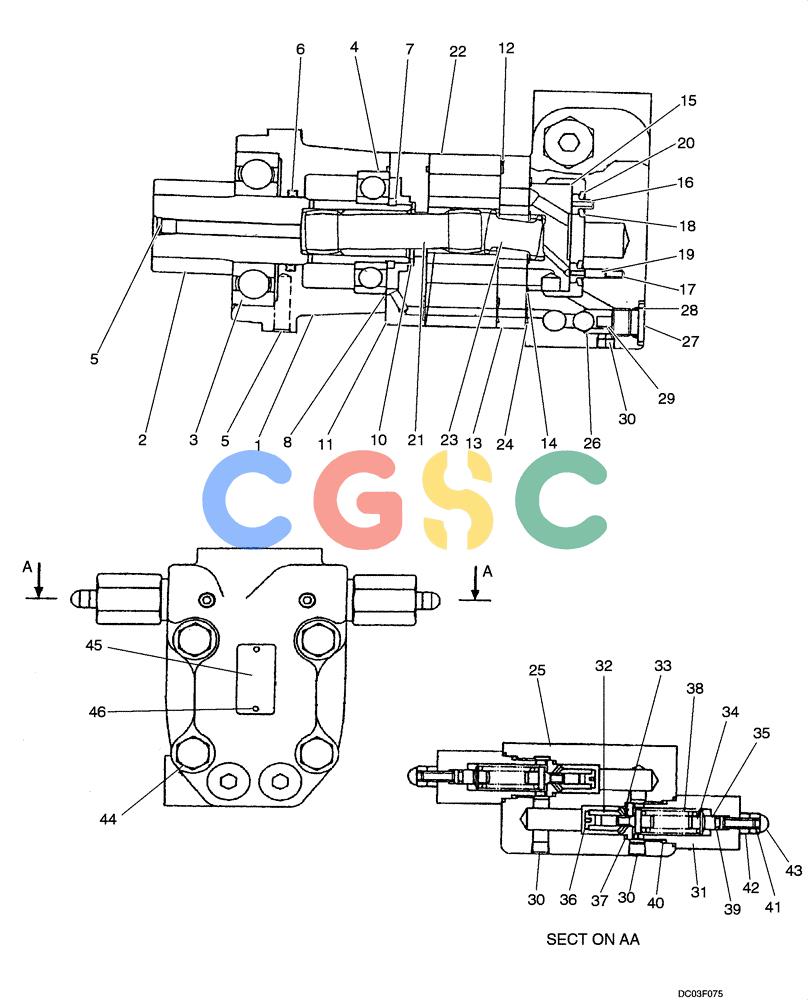 纽荷兰零件查询(E15) - COMPACT CRAWLER EXCAVATOR (N.A.) (1/06-) (08-16[00]) - MOTOR ASSY, SWING New Holland Constructuion