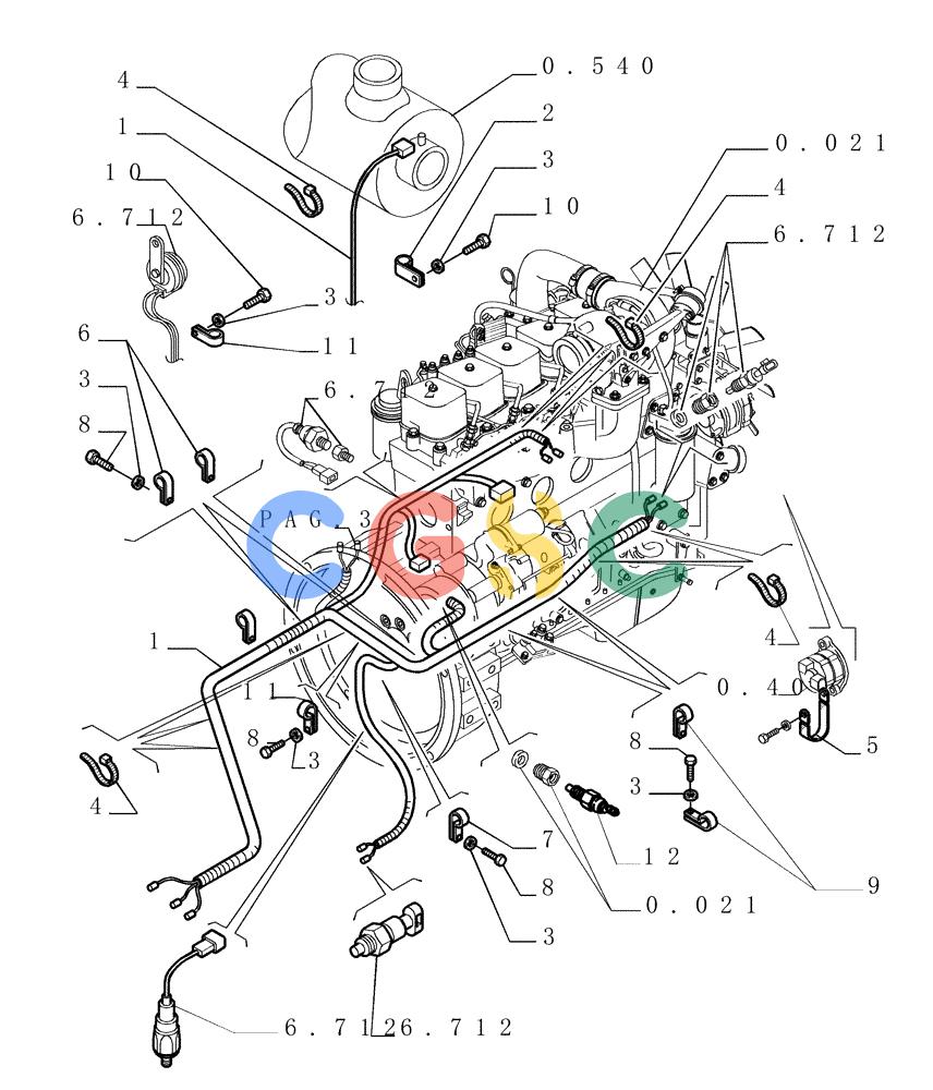 纽荷兰零件查询(DC150PS) - CRAWLER DOZER (6.711[01]) - ELECTRICAL SYSTEM - ELECTRIC WIRING New Holland Constructuion
