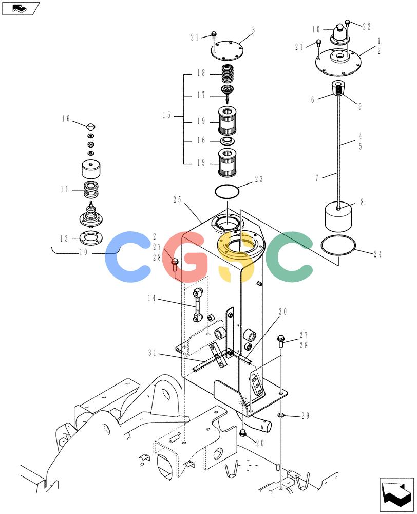 纽荷兰零件查询(E80BMSR) - COMPACT CRAWLER EXCAVATOR ASN LF06-04501 (NBTA18037) (01-014[00]) - HYDRAULIC TANK ASSEMBLY New Holland Constructuion