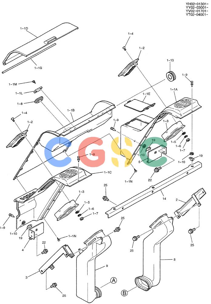 神钢零件查询(ED150-1E) - BLADE RUNNER EXCAVATOR/DOZER ASN YL05-00555 (11/03-12/04) (01-055[02]) - CONDITIONER INSTAL Kobelco