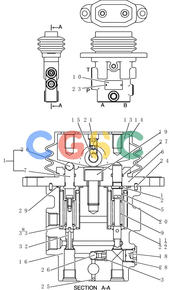 神钢零件查询(200-8) - EXCAVATOR S/N YN11-45001 - (1/06-12/09) (HC825-01-1) - VALVE ASSY, PILOT Kobelco