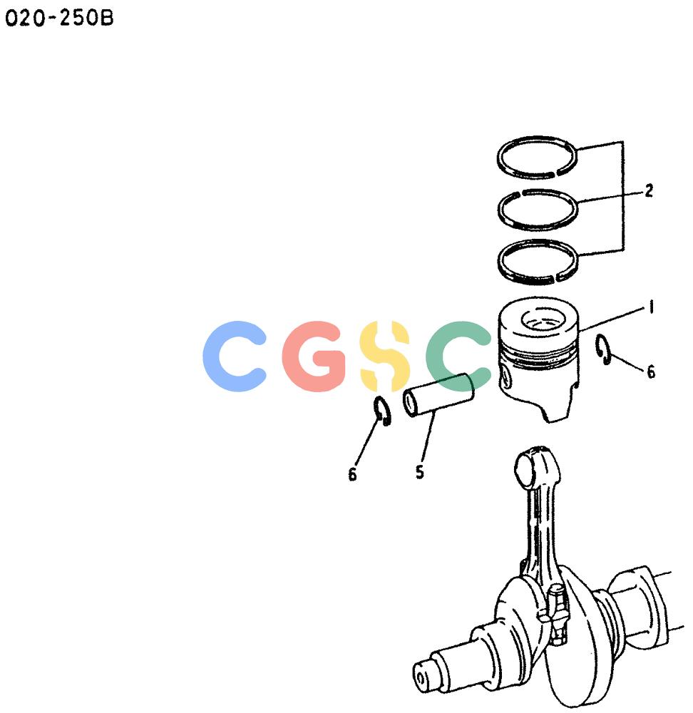 神钢零件查询(6D16-T) - MITSUBISHI DIESEL ENGINE - K909 II & K909LC II EXCAVATORS (1/87-12/06) (00-011) - PISTON Kobelco