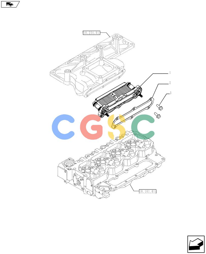 神钢零件查询(F4HFE413H A001) - ENGINE 504388926 - YM02P00013P1 (1/13-) (10.254.04) - INTAKE MANIFOLD - HEATER (2855344) Kobelco