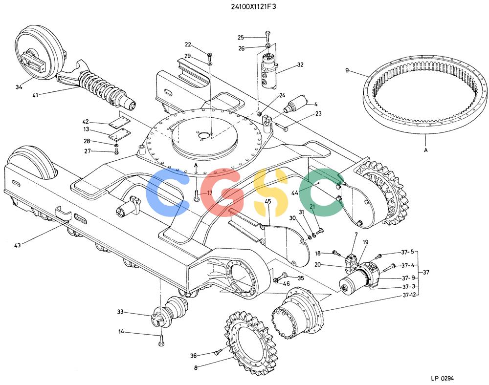 神钢零件查询(K905) - EXCAVATOR BTW LP0004 - LP0554 (1/82-12/03) (02-002) - INSTAL, LOW Kobelco