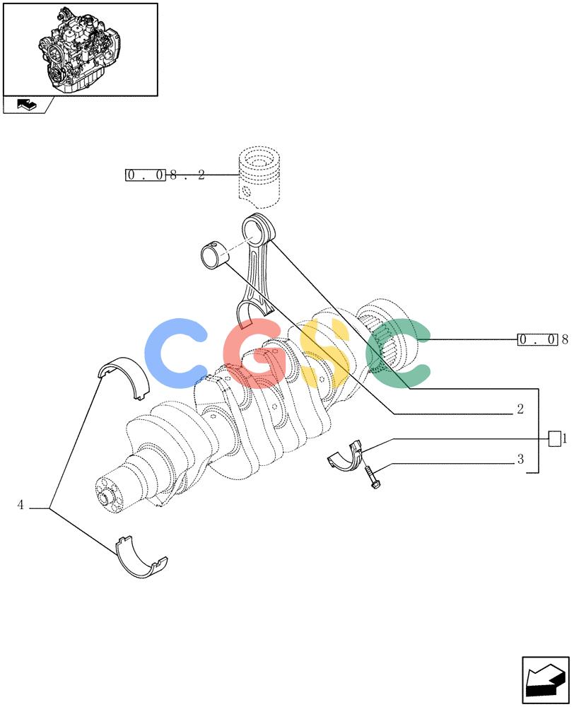 神钢零件查询(F4GE9484A J600) - ENGINE 504120790 - 87052264 (1/07-12/10) (0.08.1) - CONNECTING ROD (2856312) Kobelco