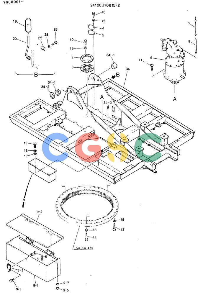 神钢零件查询(MD200BLC) - EXCAVATOR ASN YQU0001 (1/80-12/06) (01-001) - FRAME ASSY, UPP Kobelco