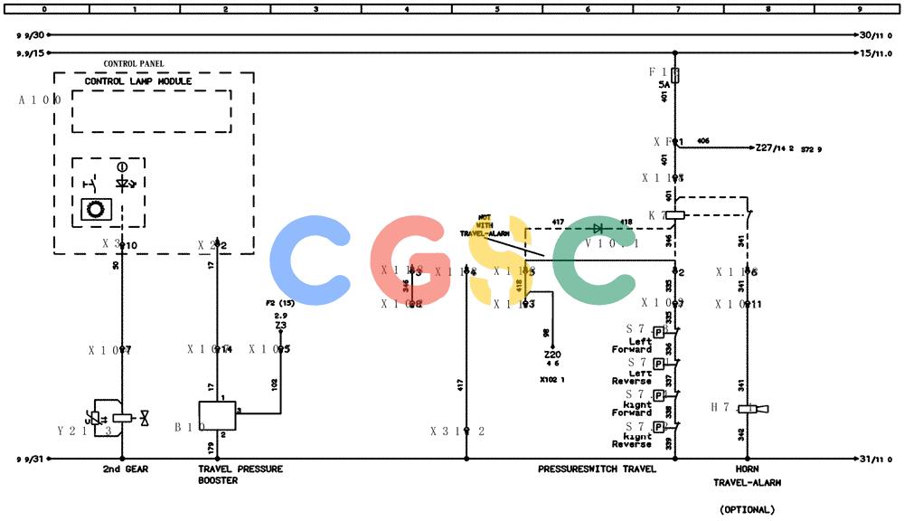 纽荷兰零件查询(EC240) - CRAWLER EXCAVATOR (5/00-) (31.051[010]) - ELECTRICAL COMPON. I.CIRCUIT DIAGRAM Page 10 (S/N 724002-UP) New Holland Constructuion