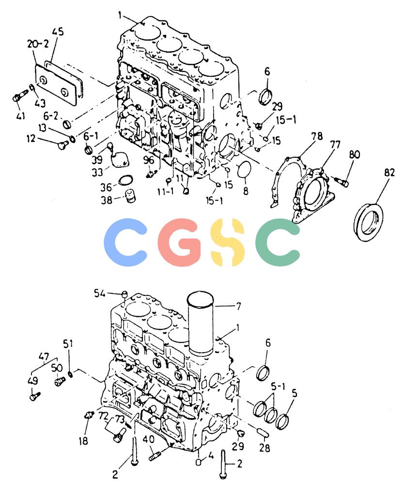 神钢零件查询(MD140C) - EXCAVATOR ASN YPU00501 (1/80-12/06) (13-002) - CYL. BLOCK & OTHER PARTS Kobelco
