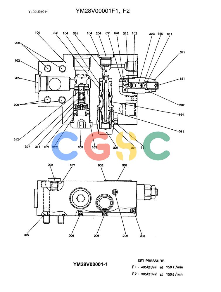 神钢零件查询(ED190LC) - BLADE RUNNER EXCAVATOR/DOZER BTW YL02U0101 - YL03U0135 (1/02-12/06) (06-020) - VALVE ASSY, HOLDING Kobelco