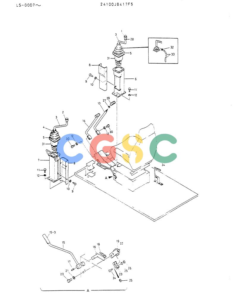 神钢零件查询(K916LC) - EXCAVATOR ASN YS0119 (1/87-12/03) (03-005) - CONTROL ASSY (MOLTY CONTROL TYPE) Kobelco