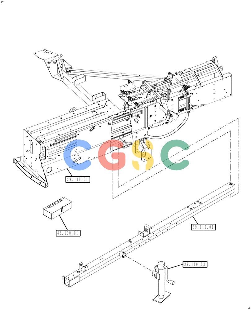 凯斯零件查询(SB551) - SMALL SQUARE BALER (9/08-12/15) (00.000.39) - PICTORIAL INDEX, MAIN FRAME Case Agriculture