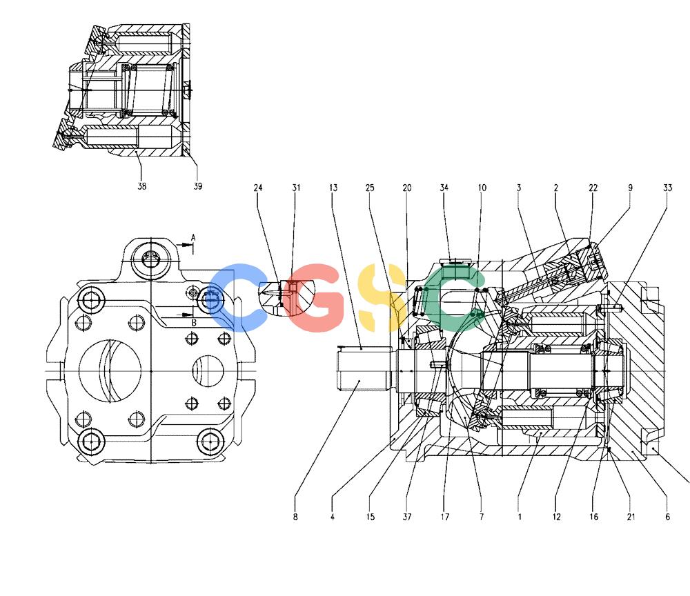 凯斯零件查询(FLX810) - FLEX-AIR APPLICATOR (10/03-8/09) (07-007) - PUMP, PRESS COMP-60CC Case Agriculture