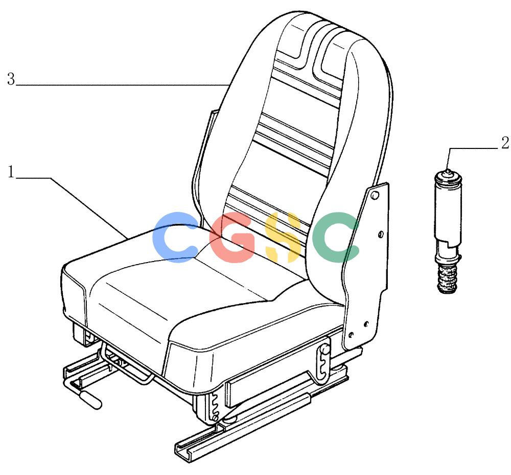 纽荷兰零件查询(FD145) - CRAWLER DOZER (N.A. VERSION) (10/98-) (5.667[02]) - OPERATOR'S SEAT - COMPONENTS New Holland Constructuion