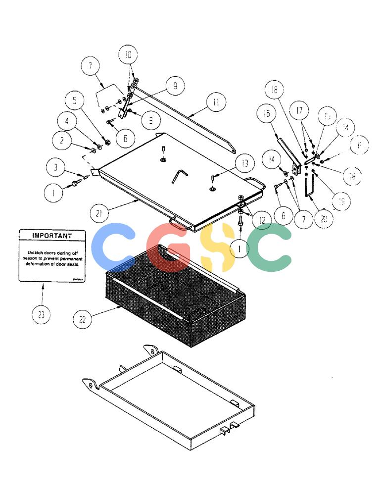凯斯零件查询(1100) - CONCORD AIR SYSTEM (10/97-12/00) (E26) - COVER, CLAMP & GRILL Case Agriculture