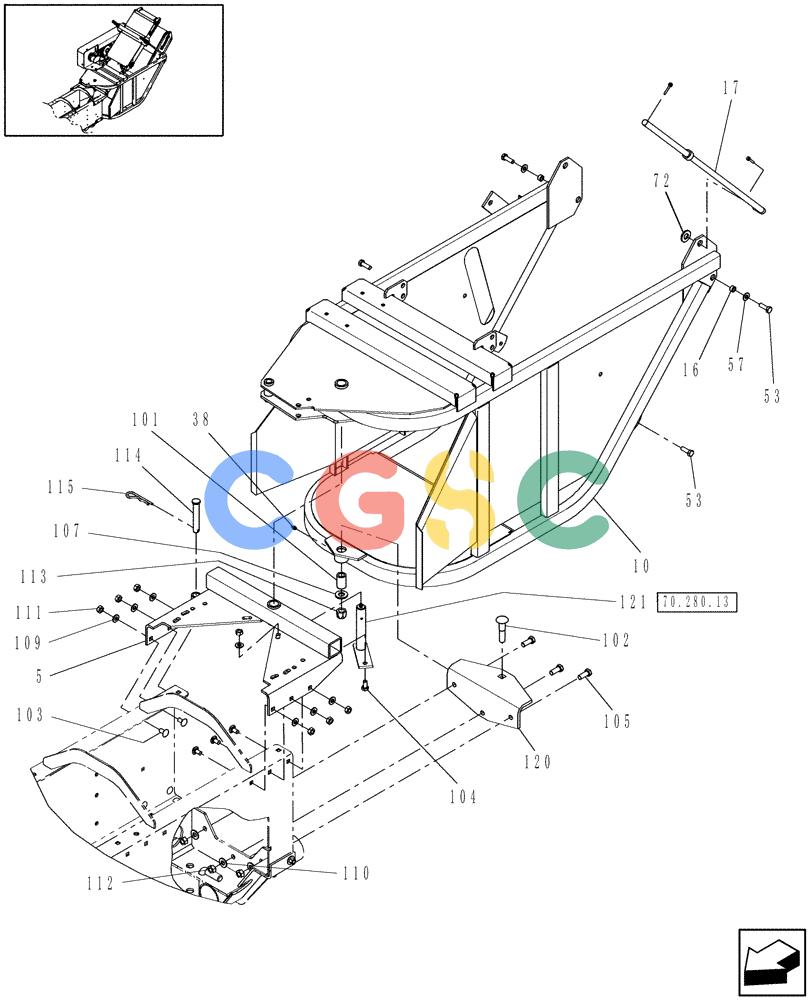 凯斯零件查询(BTX11) - CASE IH BALE THROWER (1/02-) (70.280.01) - MAIN FRAME Case Agriculture
