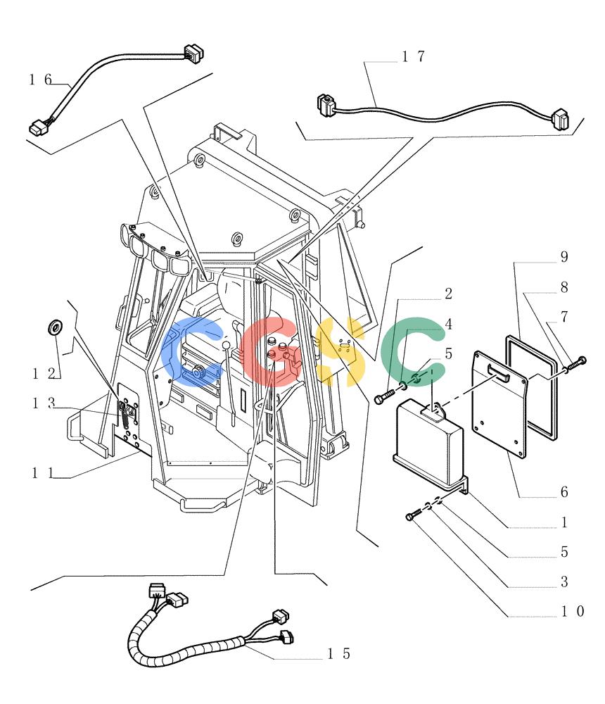 纽荷兰零件查询(DC180PS) - CRAWLER DOZER (11/00-) (9.652[16]) - ROPS CAB - ELECTRIC COMPONENTS - OPTIONAL CODE 76069709 New Holland Constructuion