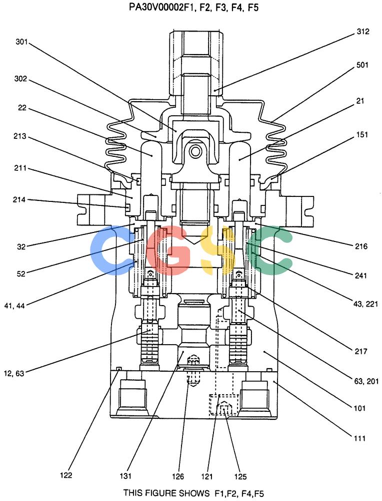 纽荷兰零件查询(E135SR) - CRAWLER EXCAVATOR ASN YY04-06254 (07-006[01]) - VALVE ASSY, PILOT (TILT ANGLE DOZER) New Holland Constructuion