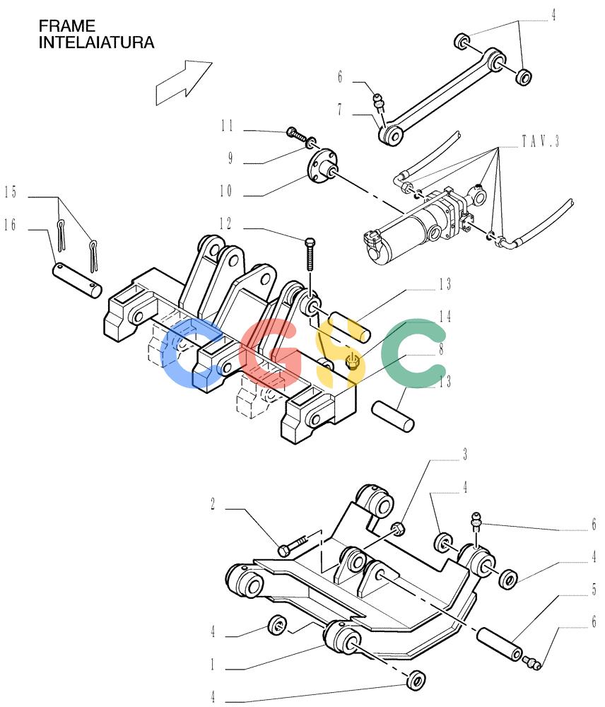 纽荷兰零件查询(DC150LT) - CRAWLER DOZER (6/00-) (9.523[02]) - RIPPER (RP) - 'RECO' - OPTIONAL CODE 76031415 New Holland Constructuion
